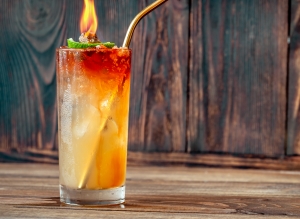 Glass of Holy water the witch doctor cocktail
